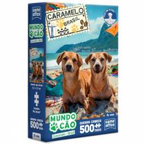 Quebra Cabeça Caramelo Do Brasil Mundo Cão 500 Peças Nano