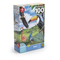 Quebra-cabeca cartonado aves 100 pecas grow Quebra-cabeca cartonado aves 100 pecas grow