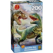 Quebra-cabeça Cartonado Batalha Dos Dinossauros 200 Peças Quebra-cabeça Cartonado Batalha Dos Dinossauros 200 Peças