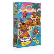 QUEBRA-CABEÇA Cartonado Capivara Metalizado com 100 Peças