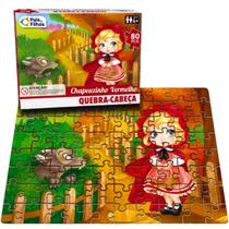 Quebra Cabeça Cartonado Chapeuzinho Vermelho 80 Peças