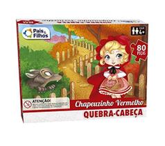 Quebra-Cabeca Cartonado Chapeuzinho Vermelho 80Pcs