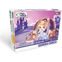 Quebra-cabeca cartonado cinderela 60pcs pais e filhos