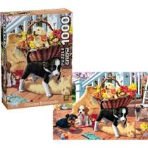 QUEBRA-CABECA Cartonado Filhotes Brincando 1000PCS QUEBRA-CABECA Cartonado Filhotes Brincando 1000PCS