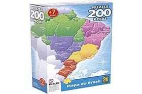 Quebra-Cabeca Cartonado Mapa Do Brasil 200 Pecas