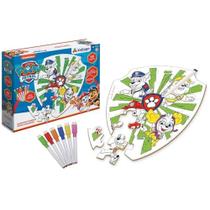 Quebra-Cabeca Cartonado Patrulha Canina 23Pc P/Colorir