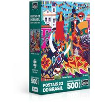 Quebra-cabeca Cartonado Postais Brasil Festas 500p Nan - TOYSTER