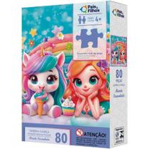 QUEBRA-CABEÇA Cartonado Reino Encantado 80 Peças