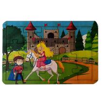 Quebra-Cabeça Castelo Princesas Brinquedo Educativo Madeira - TRALALA