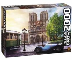 Quebra-cabeça CATEDRAL NOTRE DAME 2000 peças GROW estampa urbana