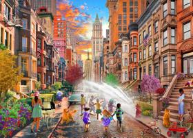 Quebra-cabeça Ceaco David Maclean Hot Summer Days NYC 1000 unidades