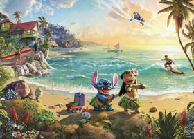 Quebra-Cabeça Ceaco Disney Lilo & Stitch - Thomas Kinkade - 1000 Peças Quebra-Cabeça Ceaco Disney Lilo & Stitch - Thomas Kinkade - 1000 Peças