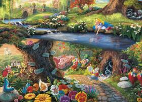Quebra-cabeça Ceaco Disney Thomas Kinkade Alice 1000 peças