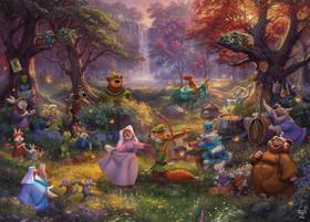 Quebra-cabeça Ceaco Thomas Kinkade Disney Robin Hood 1000 unidades Quebra-cabeça Ceaco Thomas Kinkade Disney Robin Hood 1000 unidades