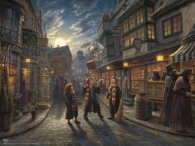 Quebra-Cabeça Ceaco Thomas Kinkade - Harry Potter: Beco Diagonal Quebra-Cabeça Ceaco Thomas Kinkade - Harry Potter: Beco Diagonal