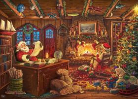 Quebra-Cabeça Ceaco Thomas Kinkade Holiday Santa - 1000 Peças Quebra-Cabeça Ceaco Thomas Kinkade Holiday Santa - 1000 Peças