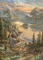 Quebra-Cabeça Ceaco Thomas Kinkade Lakeside Splendor - 1000 Peças Quebra-Cabeça Ceaco Thomas Kinkade Lakeside Splendor - 1000 Peças