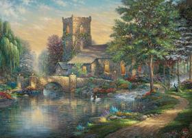 Quebra-Cabeça Ceaco Thomas Kinkade Willow Wood Chapel - 1000 Peças Quebra-Cabeça Ceaco Thomas Kinkade Willow Wood Chapel - 1000 Peças