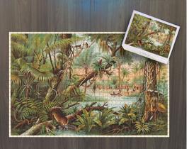 Quebra cabeça cena africana 1014 pçs 98,00 x 64,00cm