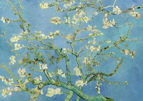Quebra-cabeça ChengQism, flores de amêndoa, Van Gogh, 1000 peças, 70x50 cm