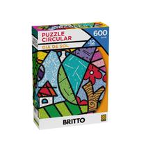 Quebra-Cabeça Circular 600 Peças Romero Britto Dia de Sol