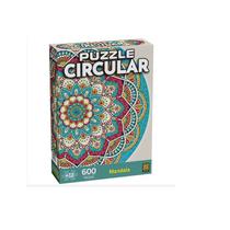 Quebra-Cabeça Circular Mandala 600 peças - Grow Quebra-Cabeça Circular Mandala 600 peças - Grow