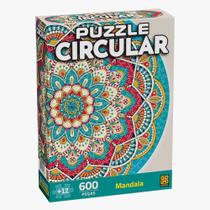 Quebra cabeca circular mandala 600 pecas grow