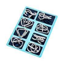 Quebra-Cabeça Clássico IQ Metal Brain Teaser Jogo 1-36 Estilos Para Crianças E Adultos Presentes