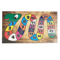 Quebra-Cabeça Cobrinha Numeral Brinquedo Pedagógico Em Mdf