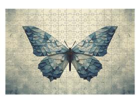 Quebra-Cabeça Cognitivo Borboleta Azul em MDF 300 peças Quebra-Cabeça Cognitivo Borboleta Azul em MDF 300 peças