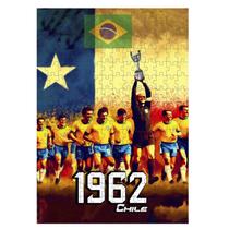 Quebra-cabeça Coleção Copa do Mundo Chile 1962 - Brasil Bicampeão - 300 peças em mdf
