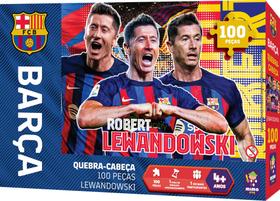 Quebra Cabeça Colecionável Barça - Lewandowisk 100 peças