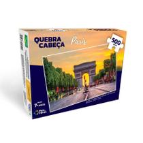 Quebra cabeça colorido tematico paris 500 peças presente