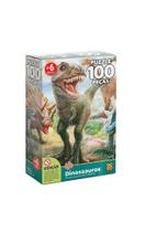 Quebra cabeca com 100 pecas dinossauros