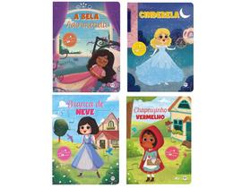 Quebra-cabeça com 20 peças - Coleção Contos Clássicos - kit com 04 títulos para meninas Quebra-cabeça com 20 peças - Coleção Contos Clássicos - kit com 04 títulos para meninas