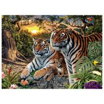 Quebra cabeça com 500 peças grow tigres puzzle colorido Quebra cabeça com 500 peças grow tigres puzzle colorido