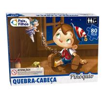 Quebra Cabeça Com 80 Peças Temas Contos Princesas Pinoquio