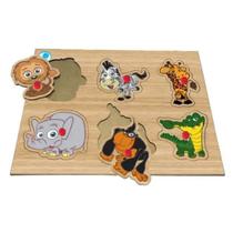 Quebra cabeça com pinos animais selvagens em madeira - simque - 637 Quebra cabeça com pinos animais selvagens em madeira - simque - 637