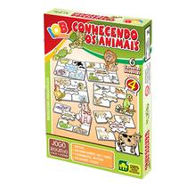 Quebra cabeça conhecendo os animais com 30 peças - iob - 164