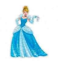 Quebra Cabeça Contorno Princesas Disney Cinderela 77 peças Grow