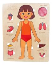 Quebra Cabeça Corpo Humano Montessori Educaplay Menin