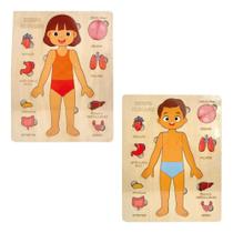 Quebra Cabeça Corpo Humano Montessori Educaplay - Polibrinq