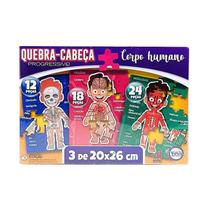 QUEBRA CABEÇA CORPO HUMANO PROGRESSIVO 12 e 18 e 24 PEÇAS TOIA QUEBRA CABEÇA CORPO HUMANO PROGRESSIVO 12 e 18 e 24 PEÇAS TOIA