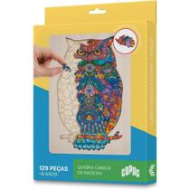 Quebra cabeca coruja de mdf 120 pecas copag
