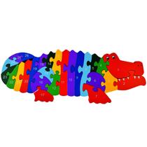 Quebra Cabeça Crocodilo Educativo Jacaré Com Letras Números Quebra Cabeça Crocodilo Educativo Jacaré Com Letras Números
