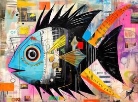 Quebra-cabeça Cross & Glory Angelfish Abstract 1000 peças Quebra-cabeça Cross & Glory Angelfish Abstract 1000 peças