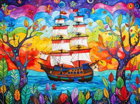 Quebra-cabeça Cross & Glory Caribbean Treasure Hunt 1000 unidades Quebra-cabeça Cross & Glory Caribbean Treasure Hunt 1000 unidades