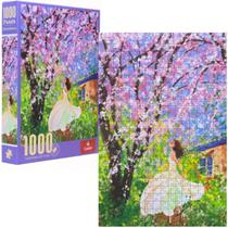 Quebra Cabeça Dança das Flores 1000 Peças Puzzle Premium Textura Sedosa - Castela