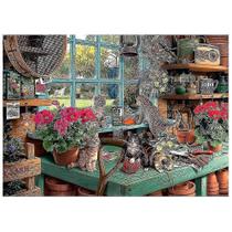 Quebra-cabeça de 1000 peças 3D Window Cats para adultos e crianças