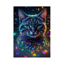 Quebra-Cabeça De 1000 Peças Starry Cat 70x50cm Impressão De Arte Galáctica Para Amantes De Gatos Quebra-Cabeça De 1000 Peças Starry Cat 70x50cm Impressão De Arte Galáctica Para Amantes De Gatos